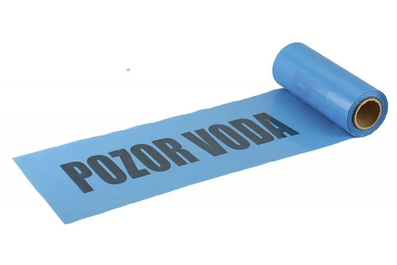 Fólie výstražná 220mm x /0,07mm POZOR VODA