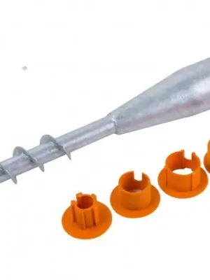 Vrut zemní pro trubku 60x550mm + 5ks redukce 24-55mm Zn