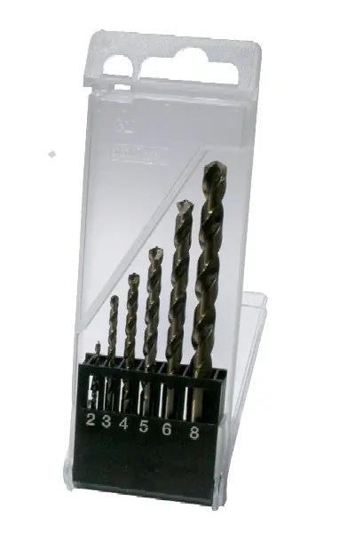 Sada vrtáků do kovu 2,0-8,0mm / 1,0mm válcované HSS- R DIN338 6ks STANDARD