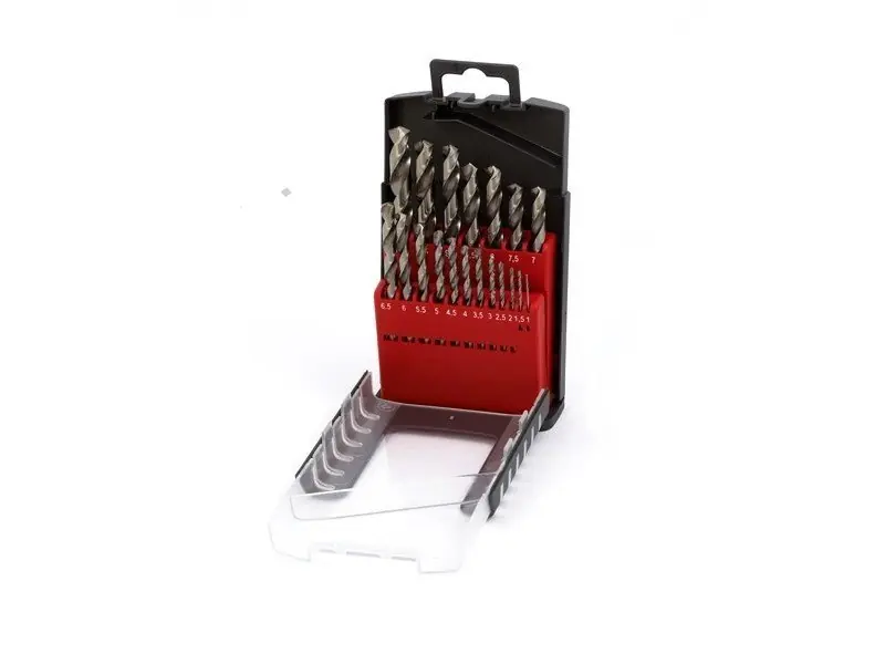 Sada vrtáků do kovu 1,0-10,0mm / 0,5mm vybrušované HSS-G DIN338 19ks PROFI