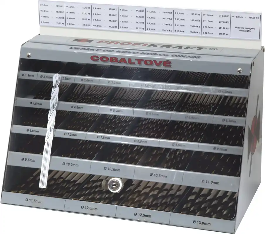 Box vrtáků do kovu 1,5-13,0mm cobaltový HSS-Co DIN338 335ks INDUSTRY