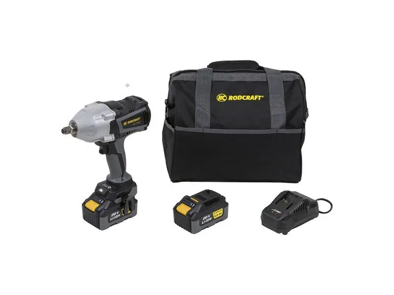 Aku rázový utahovák 1/2" 1500Nm Li-Ion 20V/ 4,0Ah RC9077 - taška
