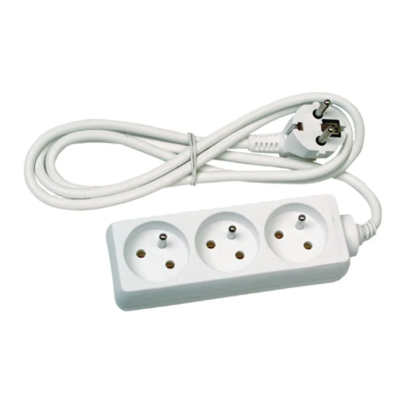 Prodlužovací kabel bílý, 3 zásuvky, 230 V / 5 m, (1 mm?) EMOS