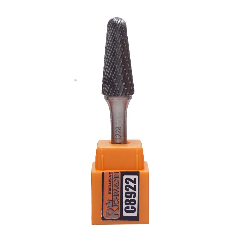 Kolíková fréza do kovu, stopka 6 mm zaoblený kužel 10x25 mm RICHMANN