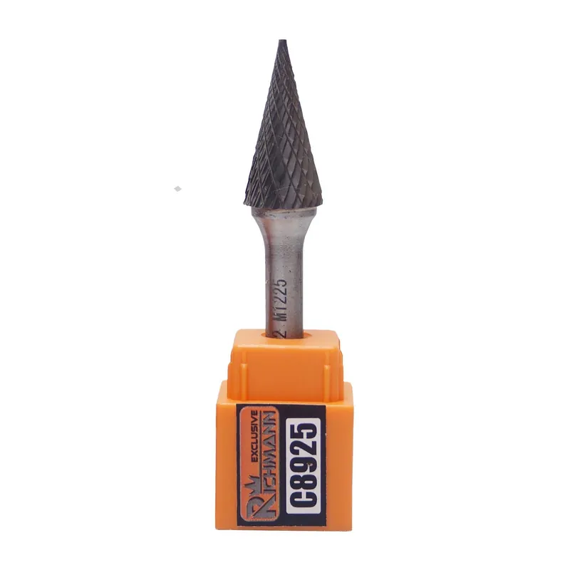 Kolíková fréza do kovu, stopka 6 mm špičatý kužel 12x25 mm RICHMANN