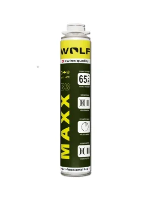 AKCE XT Pistolová pěna MAXX 65l nízkoexpanzní celoroční 850 ml WOLF