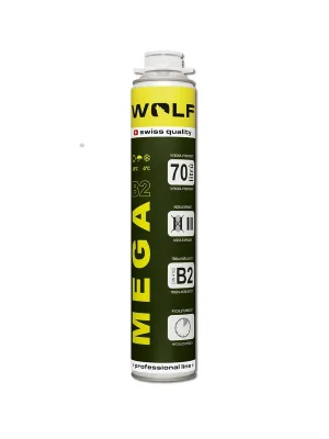 AKCE XT Pistolová pěna MEGA 70l nízkoexpanzní celoroční 870 ml WOLF