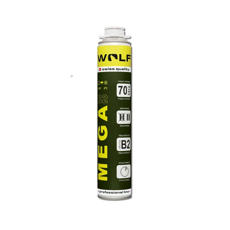 AKCE XT Pistolová pěna MEGA 70l nízkoexpanzní celoroční 870 ml WOLF