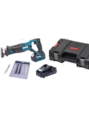 AKCE XT Aku mečová pila 18 V + 2 baterie 2.0 Ah + nabíječka 2.4 A + pilové plátky + box XTLINE