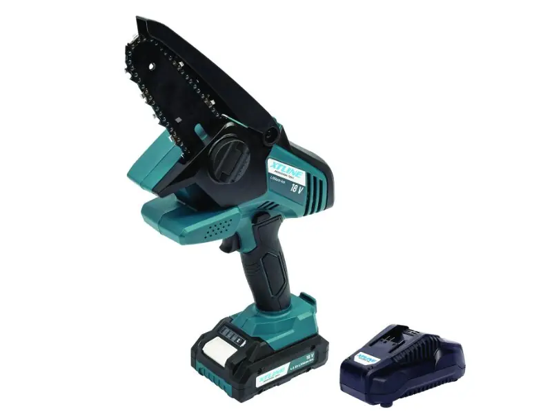 AKCE XT Aku řetězová mini pila 18 V + baterie 2.0 Ah + nabíječka 2.4 A XTLINE