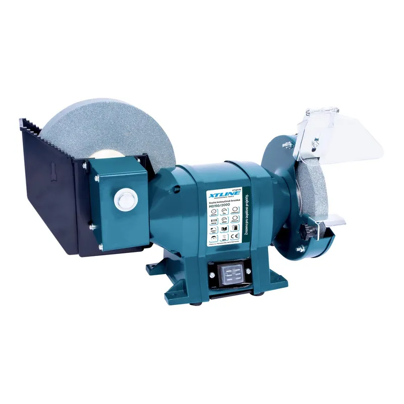 AKCE XT Bruska stolní dvoukotoučová s pomaloběžným kotoučem 250 W, 150 / 200 mm XTLINE