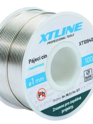 Pájecí cín bezolovnatý 1 mm / 100 g XTLINE