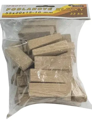 Klínky montážní dřevěné podlahové 55x20x15-10 mm 1bal/30ks VAŠEK