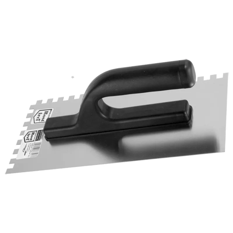 Hladítko nerezové zubové 270x127 mm, zub 6x6 mm STAVTOOL