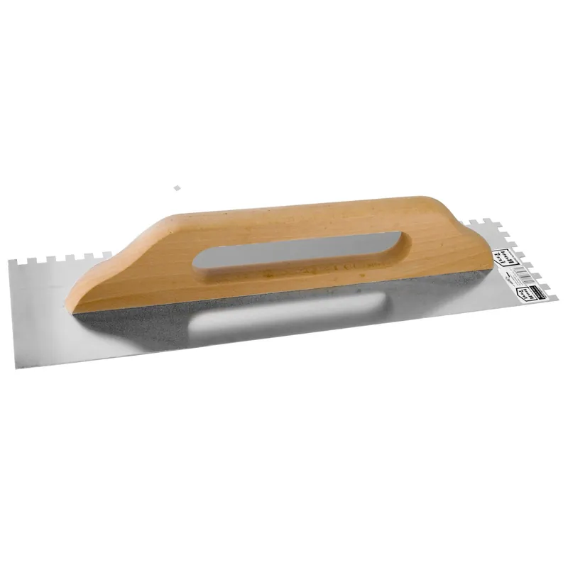 Hladítko nerezové zubové 480x130 mm, zub 6x6 mm STAVTOOL