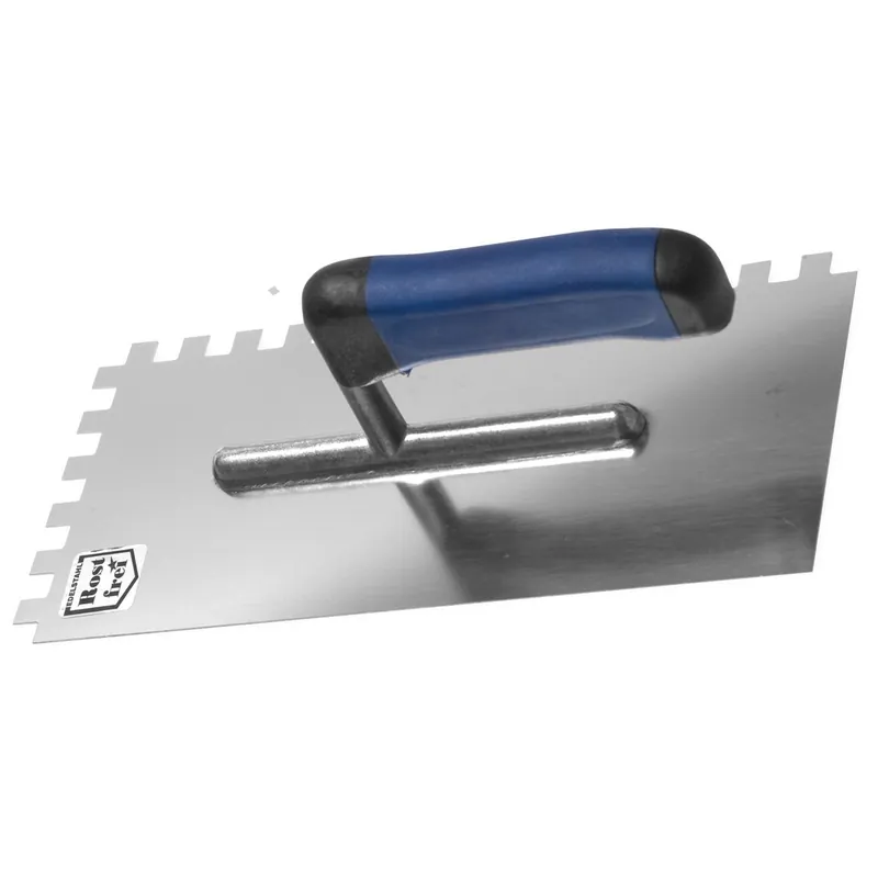 Hladítko nerezové zubové softgrip 270x127 mm, zub 12x12 mm STAVTOOL