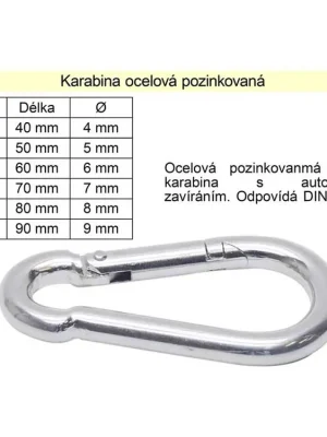 Karabina pozinkovaná 50x5mm