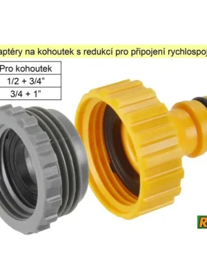 Adaptér na kohoutek 3/4" nebo 1" pro připojení rychlospojky