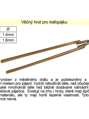 Věčný hrot pro trafopájku, průměr 1,4mm