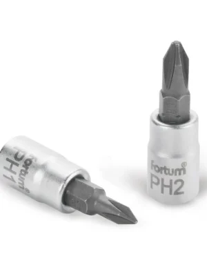 hlavice zástrčná šroubovák PH3, 1/4", PH 3, L 37mm, CrV/S2, FORTUM