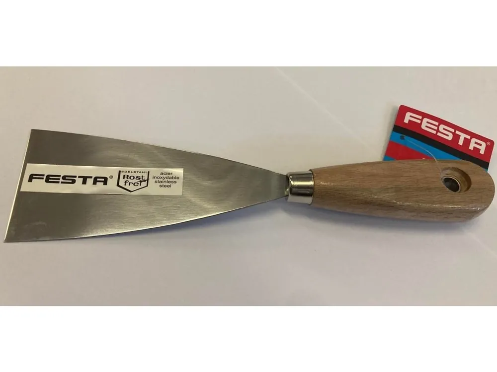 FESTA špachtle 80mm nerez, INOX, dřevěná rukojeť, 31481