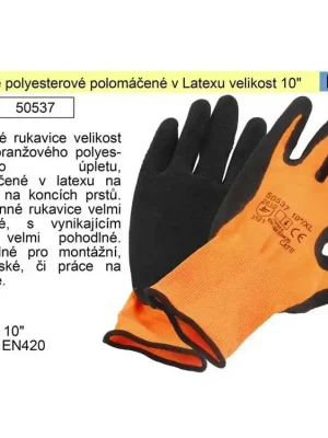 Rukavice polyesterové polomáčené v Latexu velikost 10"/XL