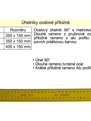 Úhelník ocelový příložný 400x150mm