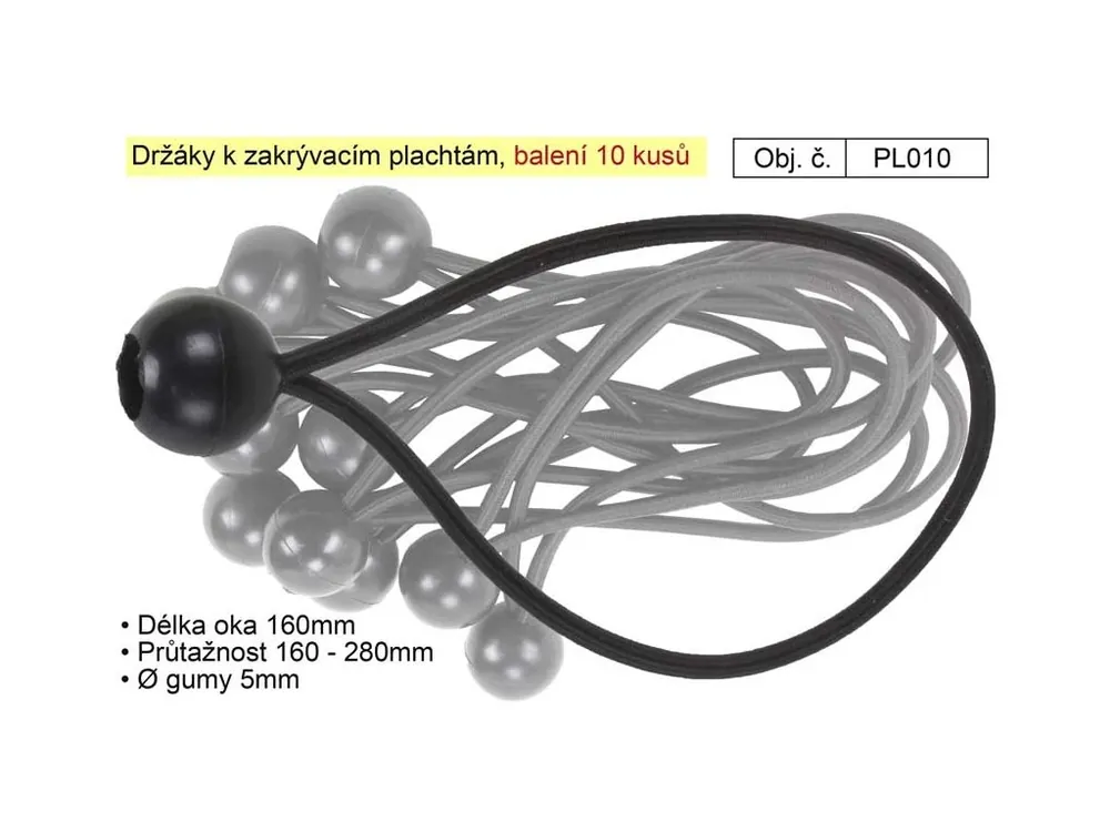 Držáky k zakrývacím plachtám, balení 10 kusů