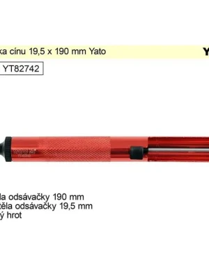 Odsávačka cínu 19,5 x 190 mm Yato