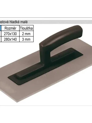 Hladítko plastové hladké 280x140mm, síla 3mm