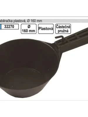 Zednická naběračka s rukojetí plastová pružná 160mm