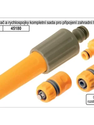 Rozstřikovač a rychlospojky kompletní sada pro zahradní hadici 1/2"