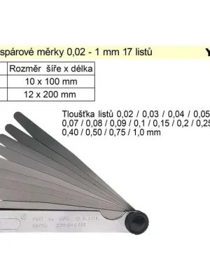Spárové měrky Yato délka 100mm