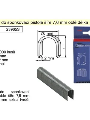 Spony do sponkovačky oblé šíře 7,6 mm délka 12 mm balení 1000 kusů