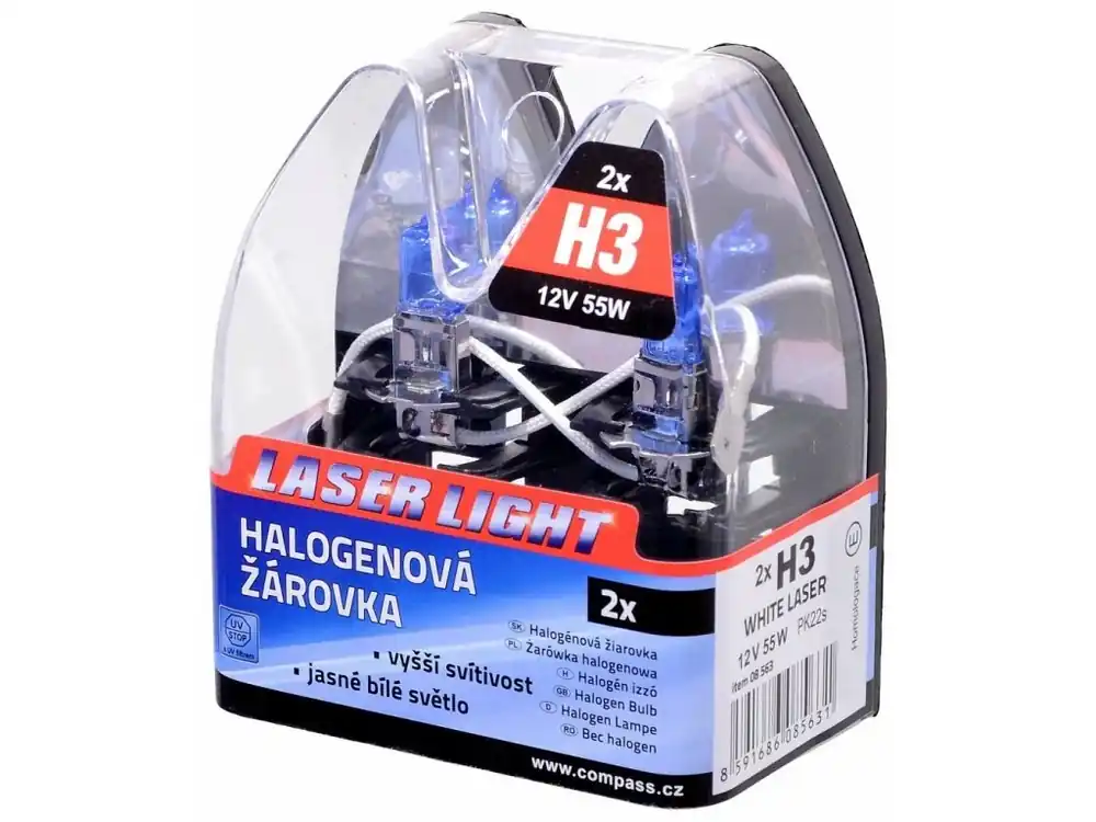 Žárovka 12V H3 55W Pk22s WHITE LASER 2ks