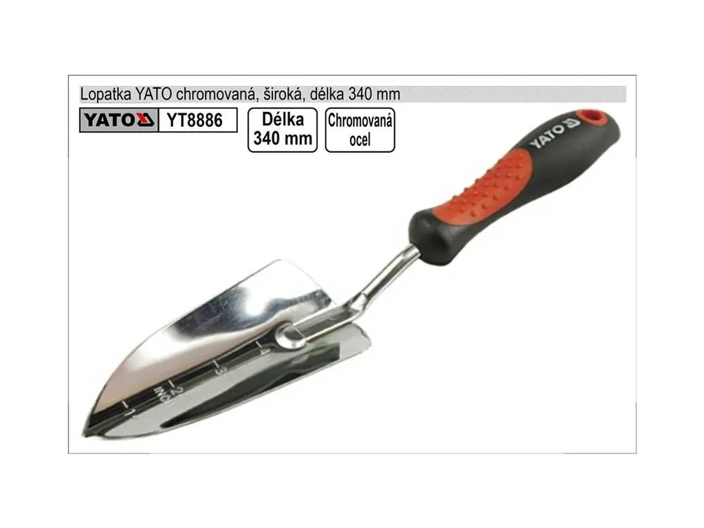 Lopatka YATO chromovaná široká délka 340mm