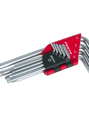 FESTA CrV T10-T50 Klíče Torx, zahnuté, sada 9 kusů