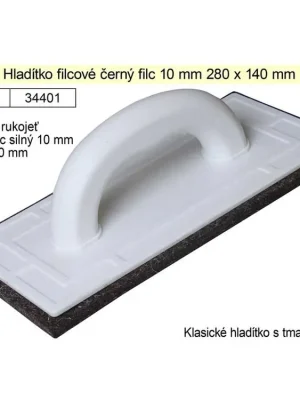 Hladítko filcové černý filc 10mm rozměr 280x140mm