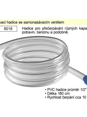 Přečerpávací hadice se samonasávacím ventilem