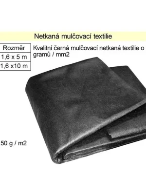 Netkaná textilie mulčovací 1,6x10m 50g/m2