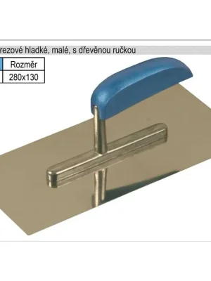 Hladítko nerezové 280x130mm malé s dřevěnou rukojetí