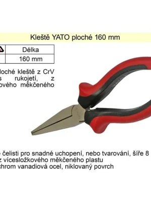 Kleště  YATO ploché 160mm