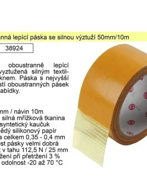 Oboustranná lepící páska se silnou výztuží 50mm/10m