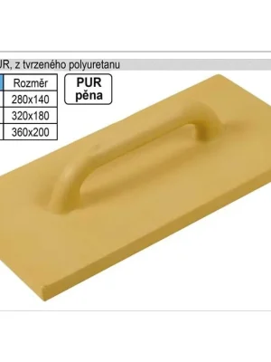Hladítko PUR z tvrzeného polyuretanu, 360x200