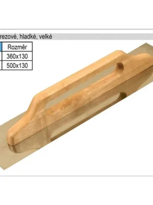 Hladítko nerezové 360x130mm velké s dřevěnou rukojetí