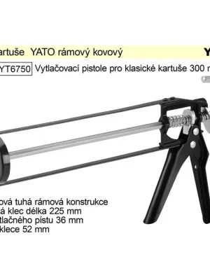 YATO Lis na kartuše rámový kovový, pistole vytlačovací