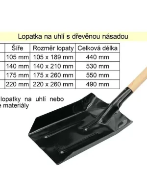 Lopatka na uhlí šíře 140 mm