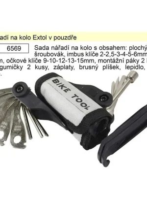 Sada nářadí na kolo Extol v pouzdře
