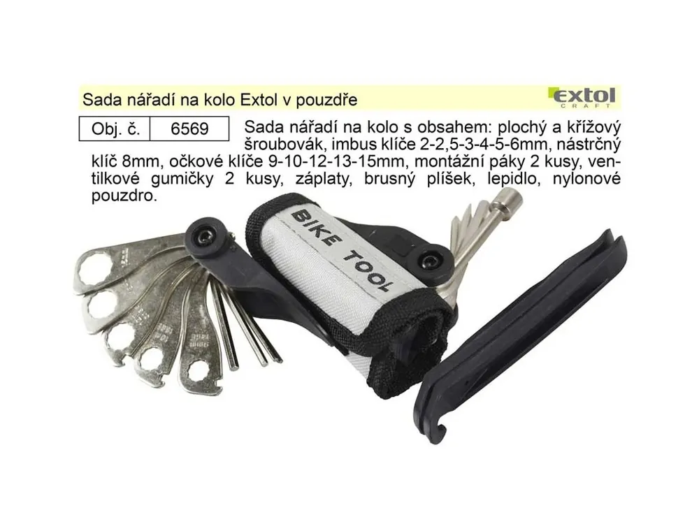Sada nářadí na kolo Extol v pouzdře