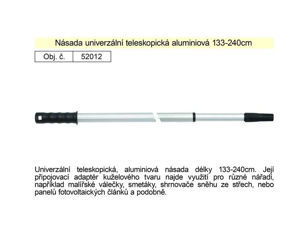 Násada Alu teleskopická, 130-240 cm pro malířské válečky